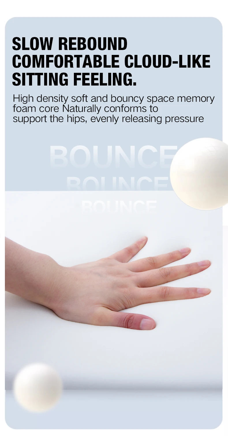 Premium Memory Foam Seat Cushion – Multi-Use Comfort for Office, Car & Home