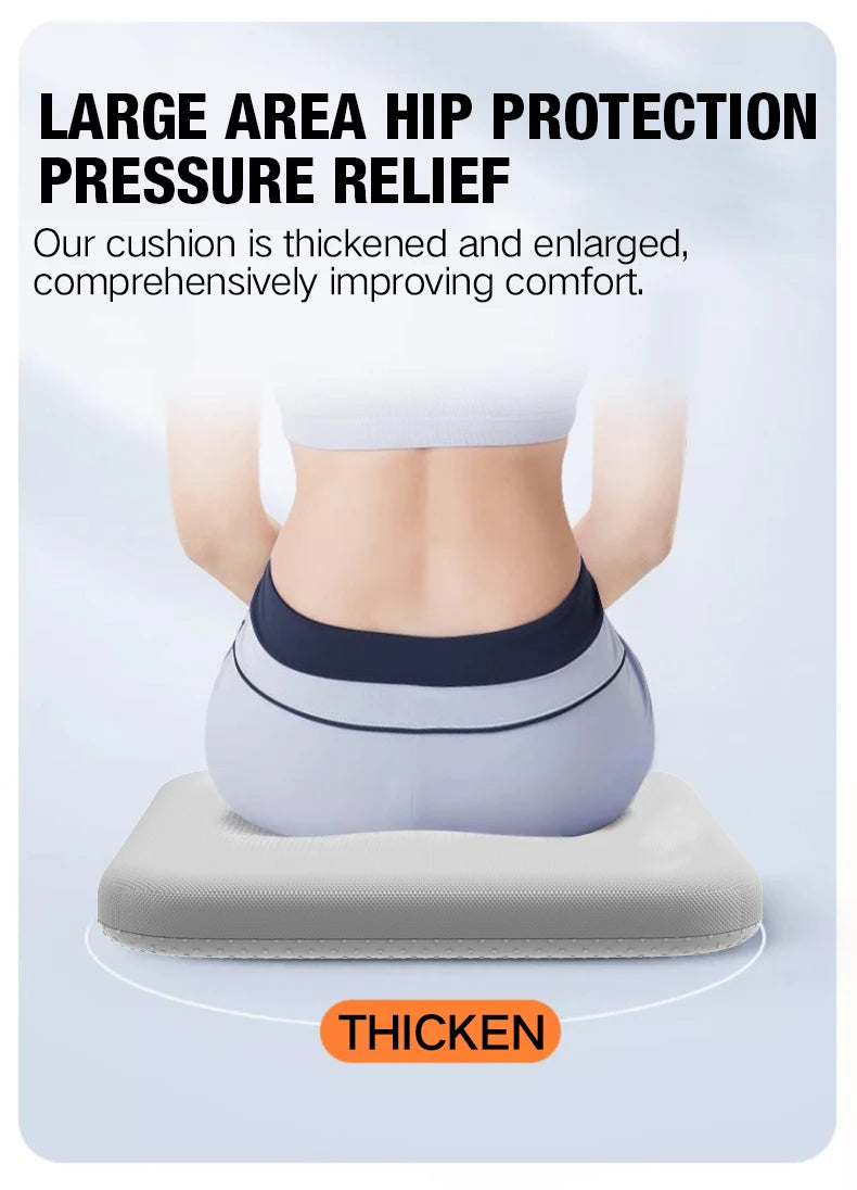 Premium Memory Foam Seat Cushion – Multi-Use Comfort for Office, Car & Home