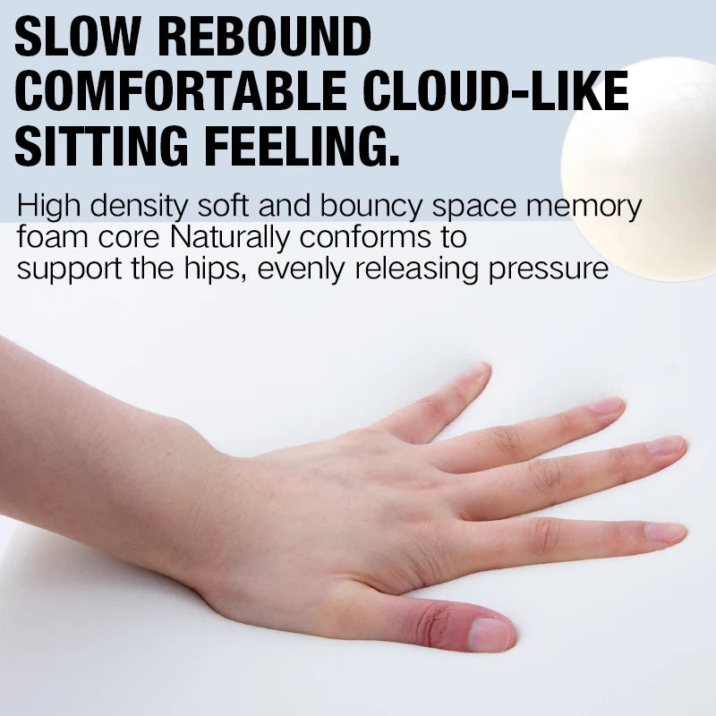 Premium Memory Foam Seat Cushion – Multi-Use Comfort for Office, Car & Home