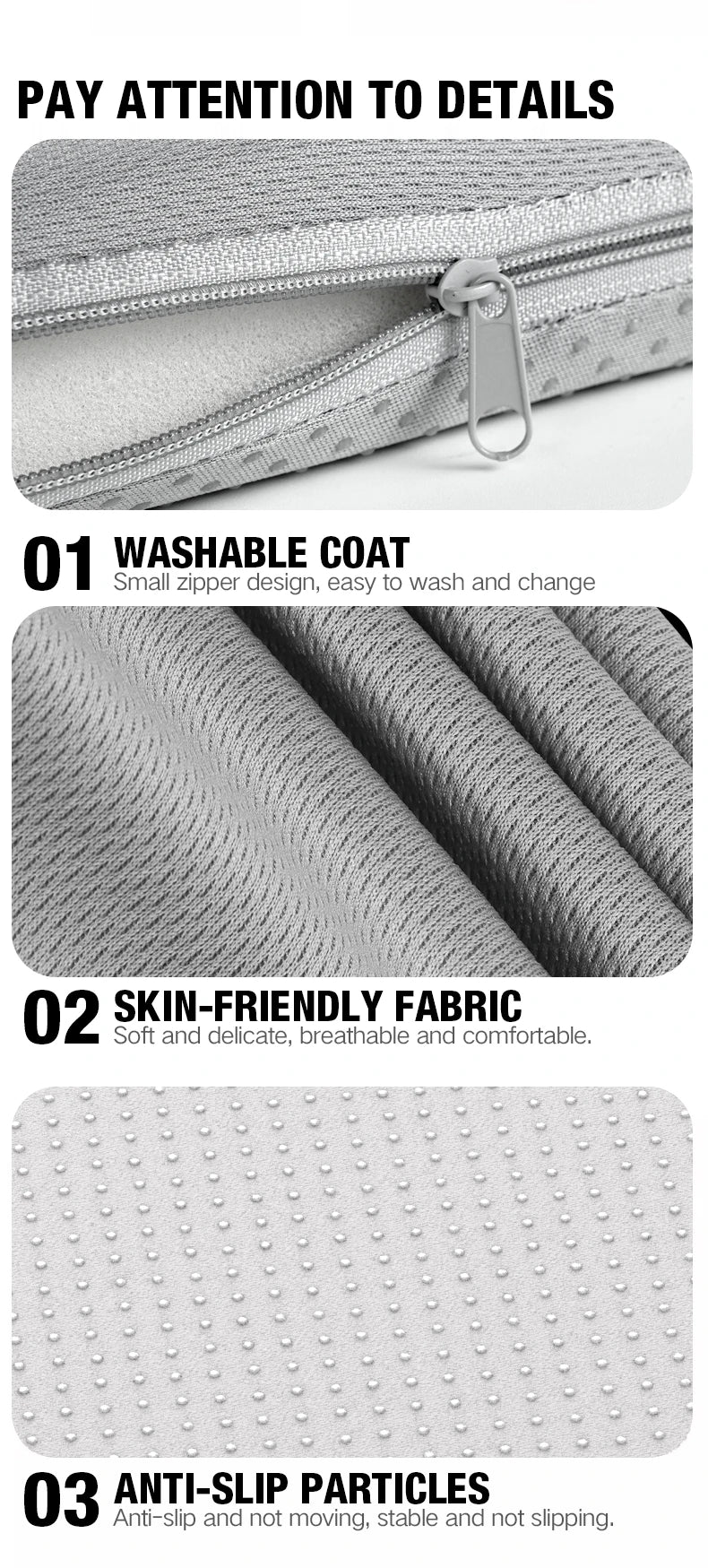 Premium Memory Foam Seat Cushion – Multi-Use Comfort for Office, Car & Home