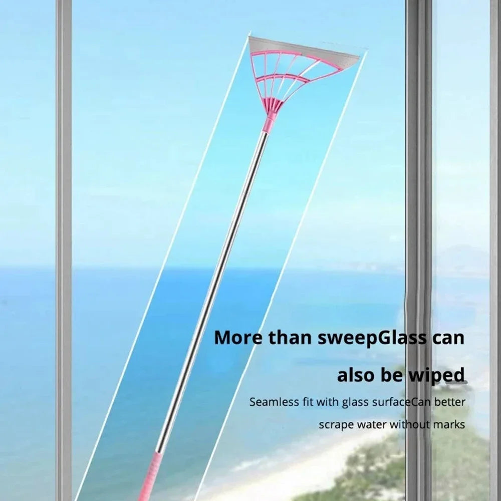 Multi-Purpose Silicone Scraper Broom – Window, Floor & Bathroom Cleaning Tool
