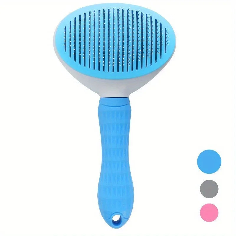 Self-Cleaning Pet Grooming Brush – One-Click Hair Removal for Dogs & Cats