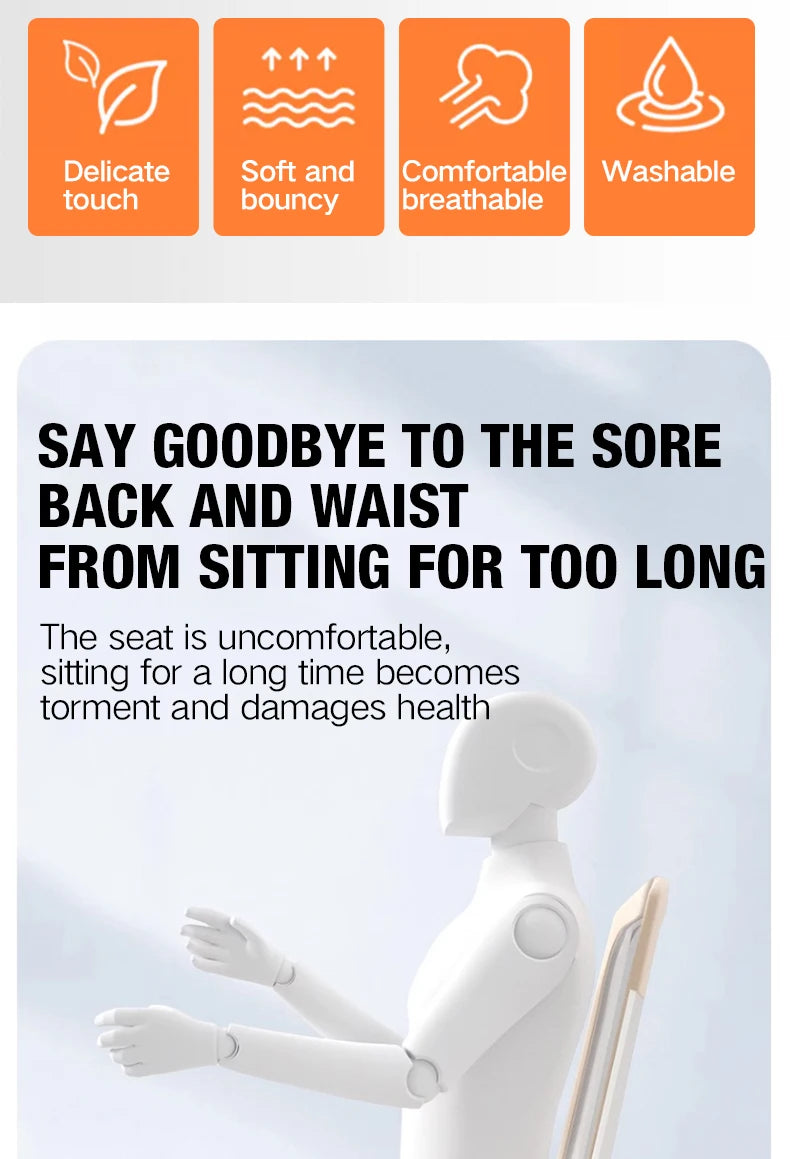 Premium Memory Foam Seat Cushion – Multi-Use Comfort for Office, Car & Home